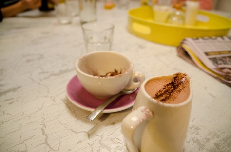 A must-try: Hot chocolate. And yes, there were hot chocolate pieces in the mug.